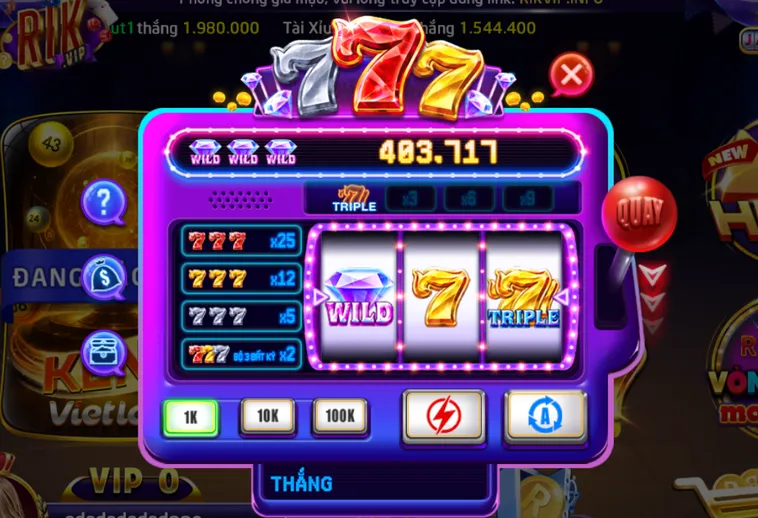 Chinh Phục Vòng Quay Tài Lộc Minigame 777 Tại RikVip Nhận Quà Khủng
