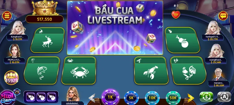 Trải Nghiệm Bầu Cua Livestream Tại RikVip Sức Hút Từ Những Con Linh Vật