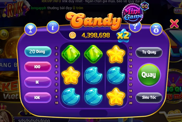 Chinh Phục Minigame Candy Tại RikVip Với Những Vòng Quay May Mắn Đầy Màu Sắc