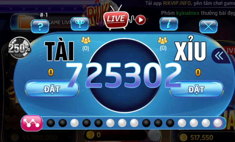 Bùng Nổ Cảm Xúc Cùng Game Tài Xỉu Livestream Tại RikVip Đỉnh Cao Nhất