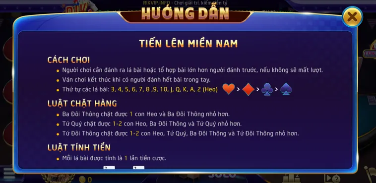 Tiến Lên Miền Nam Tại RikVip Đỉnh Cao Chiến Thuật Của Những Cao Thủ Bài Lá